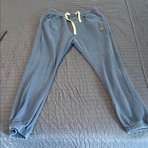 Aeropostale Kids Light Blue Joggers with Yellow Drawstring